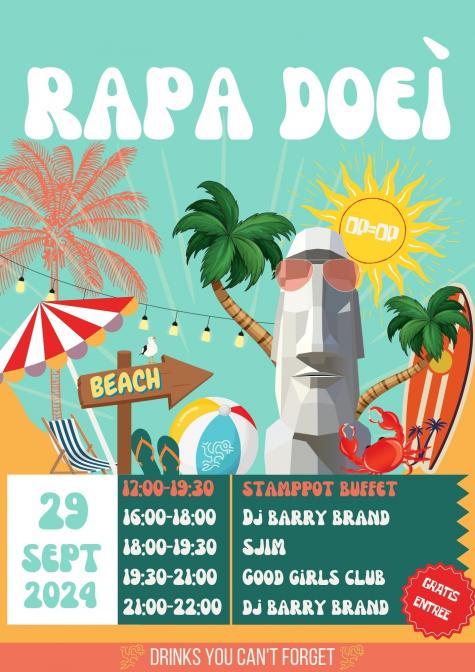 kopie van blue colorful illustrative beach party event flyer